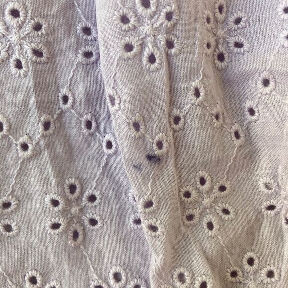 Gap Maternity Eyelet Tiered Dress Small 3/4 Sleeve Light Purple - Picture 6 of 9